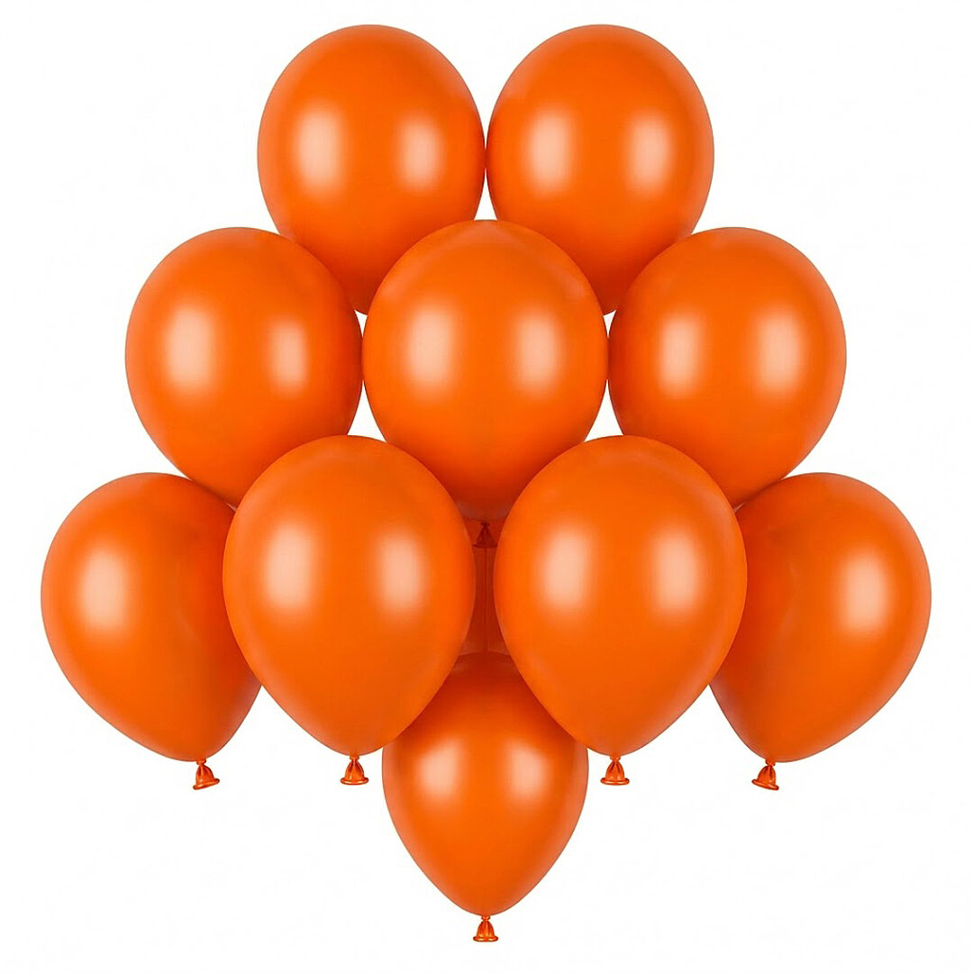 Turuncu Renk Lateks Pastel Balon (13 cm) - 10 Adet - 1