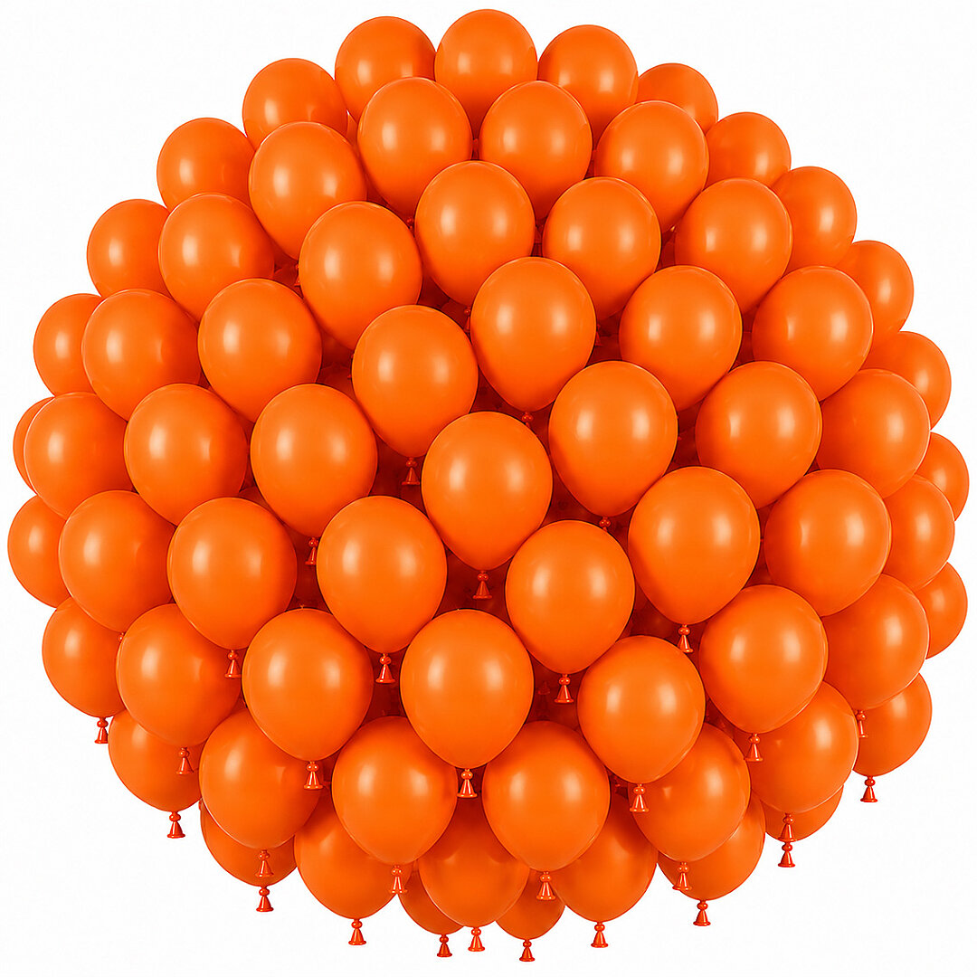 Turuncu Renk Lateks Pastel Balon (30 cm) - 100 Adet - Beysüs