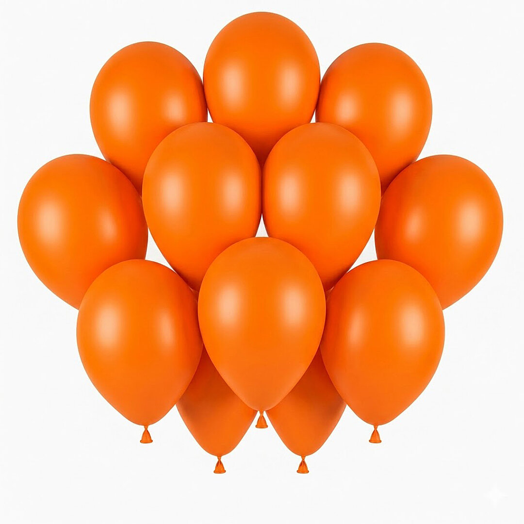 Turuncu Renk Lateks Pastel Balon (30 cm) - 12 Adet - 1