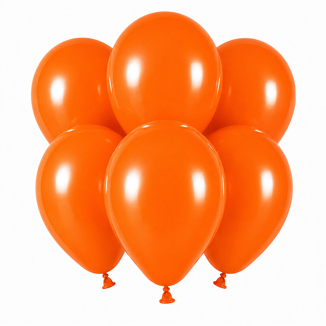 Turuncu Renk Lateks Pastel Balon (30 cm) - 6 Adet - 1