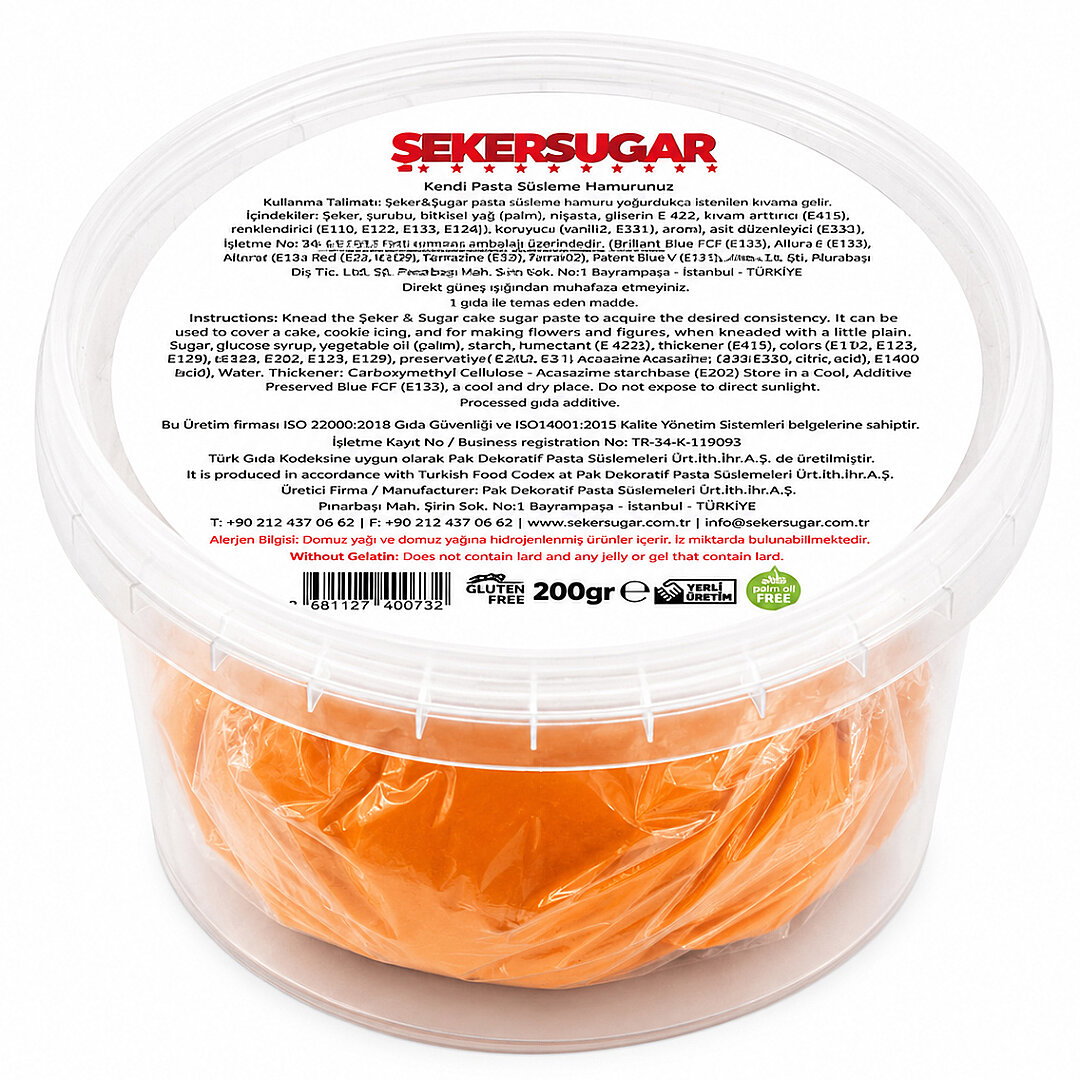 Turuncu Şeker Hamuru 200 g - Beysüs (1)