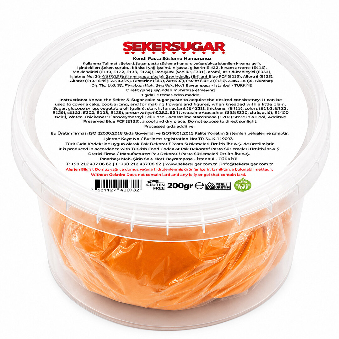 Turuncu Şeker Hamuru 200 g - 2