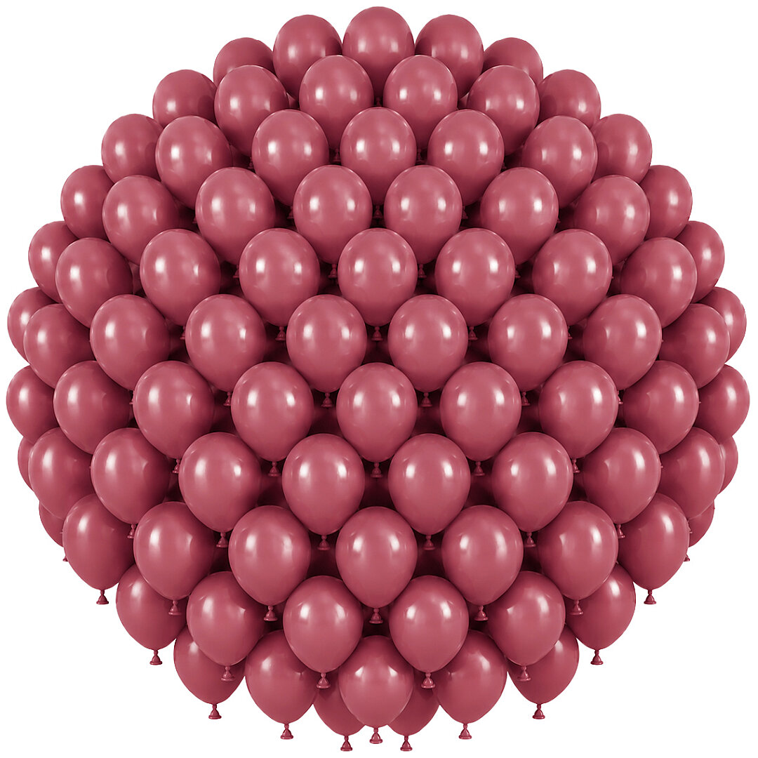 Yaban Çileği Renk Lateks Retro Balon (30 cm) - 100 Adet - 1