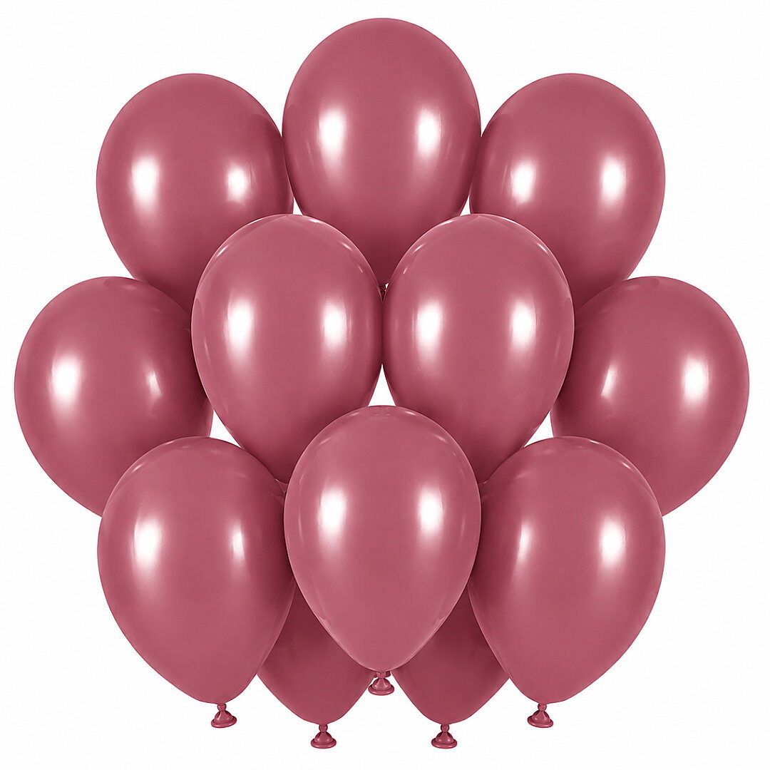 Yaban Çileği Renk Lateks Retro Balon (30 cm) - 12 Adet - Beysüs