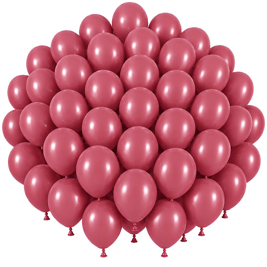 Yaban Çileği Renk Lateks Retro Balon (30 cm) - 50 Adet - Beysüs