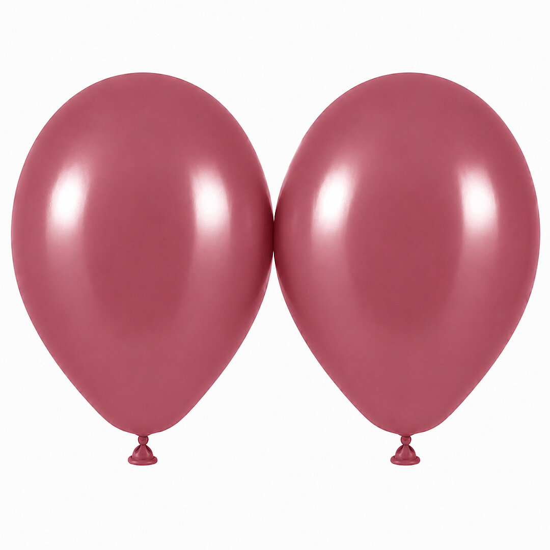 Yaban Çileği Renk Lateks Retro Balon (50 cm) - 2 Adet - 1