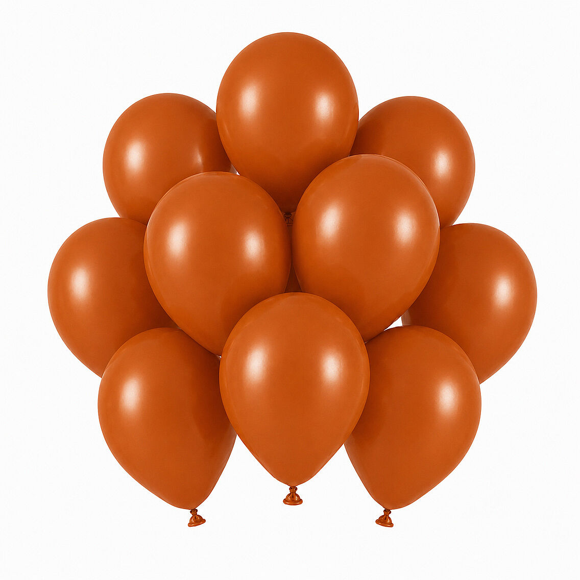 Yanık Turuncu Renk Lateks Retro Balon (13 cm) - 10 Adet - 1