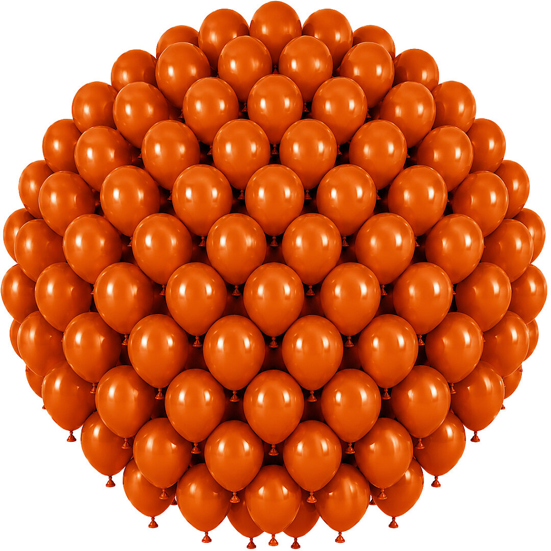 Yanık Turuncu Renk Lateks Retro Balon (30 cm) - 100 Adet - Beysüs