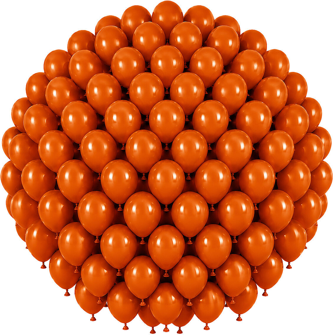 Yanık Turuncu Renk Lateks Retro Balon (30 cm) - 100 Adet - 1