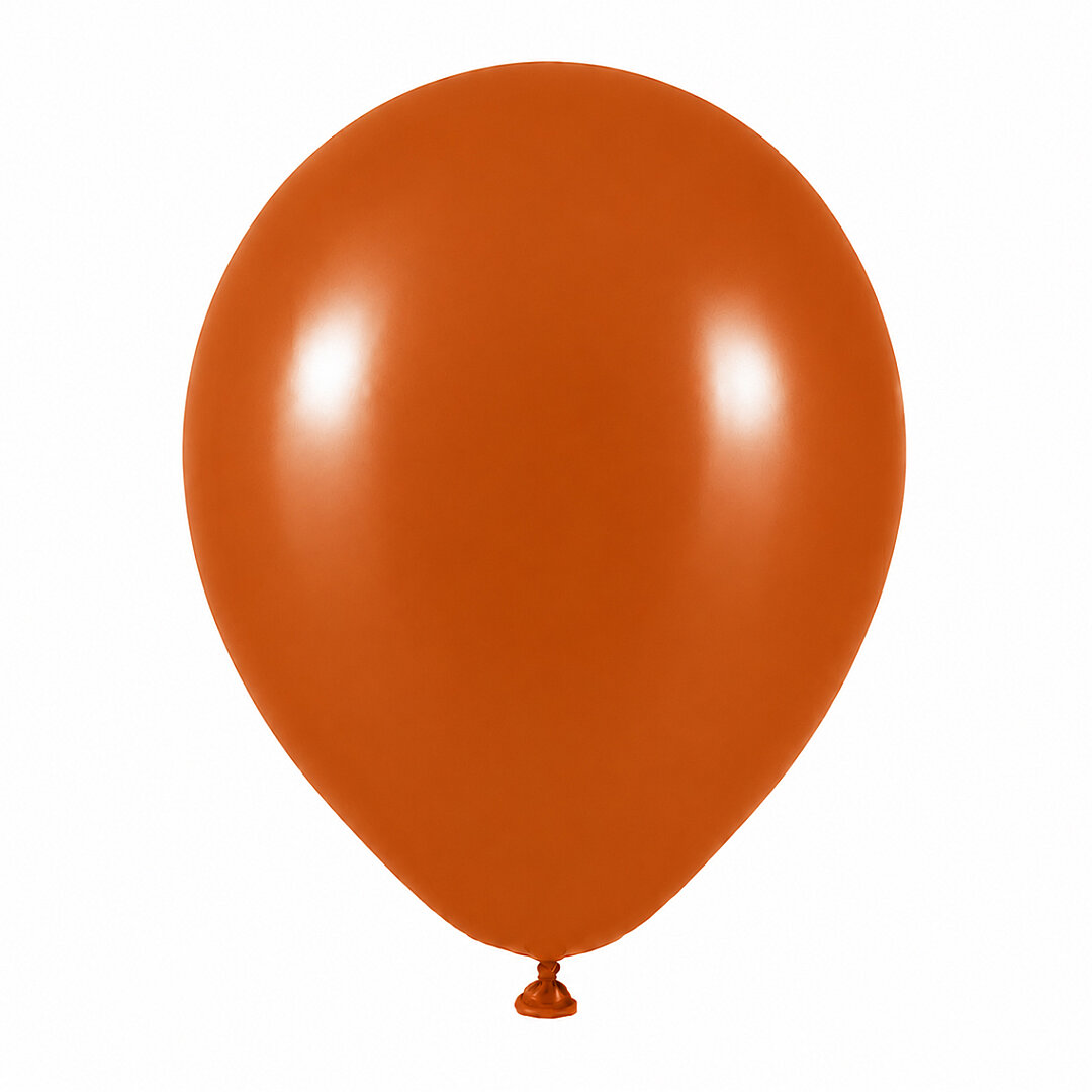 Yanık Turuncu Renk Lateks Retro Balon (30 cm) - 12 Adet - 2