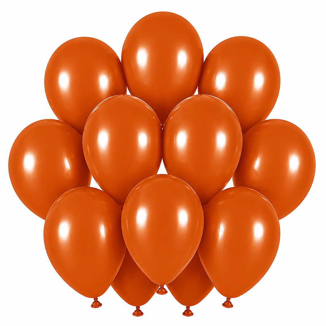 Yanık Turuncu Renk Lateks Retro Balon (30 cm) - 12 Adet - 1