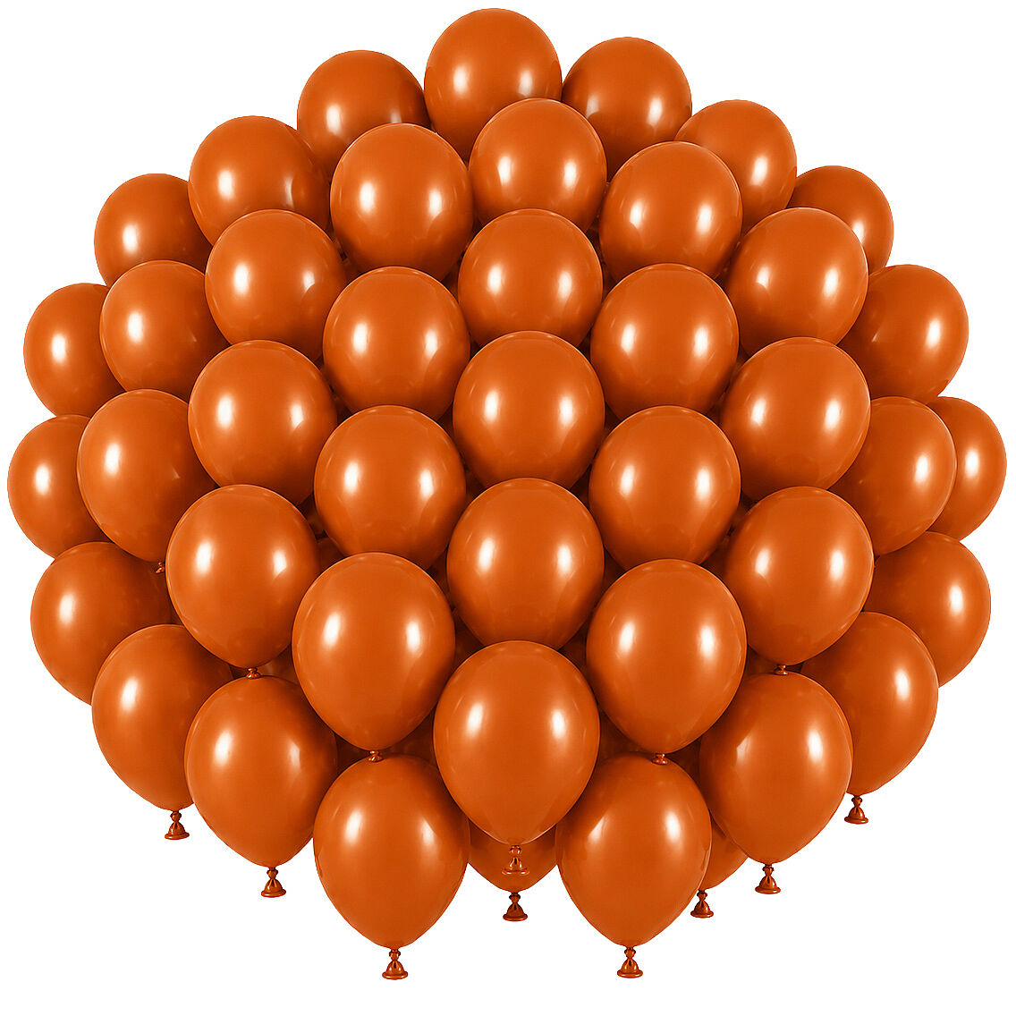 Yanık Turuncu Renk Lateks Retro Balon (30 cm) - 50 Adet - 1