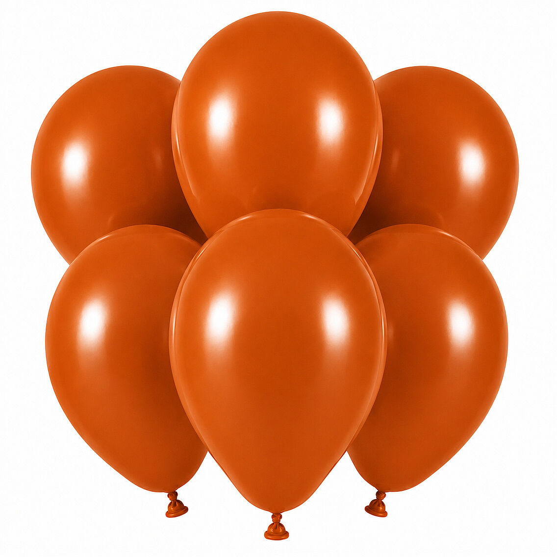 Yanık Turuncu Renk Lateks Retro Balon (30 cm) - 6 Adet - 1