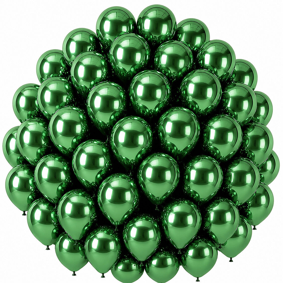 Yeşil Renk Lateks krom Balon (30 cm) - 50 Adet - 1