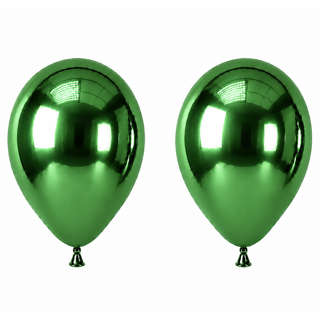 Yeşil Renk Lateks krom Balon (45 cm) - 2 Adet - Beysüs