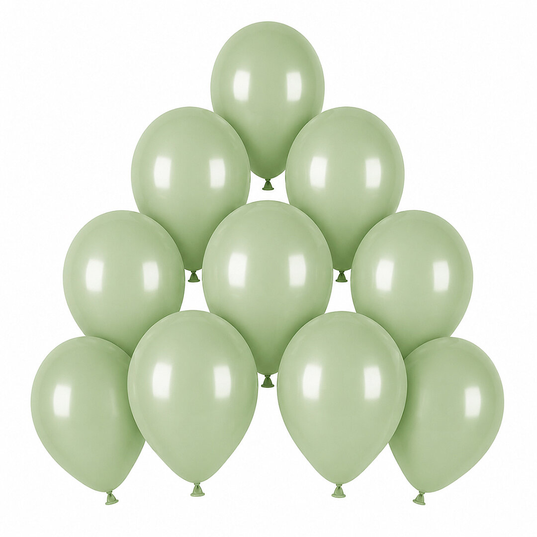 Yeşil Renk Lateks makaron Balon (15 cm) - 10 Adet - Beysüs