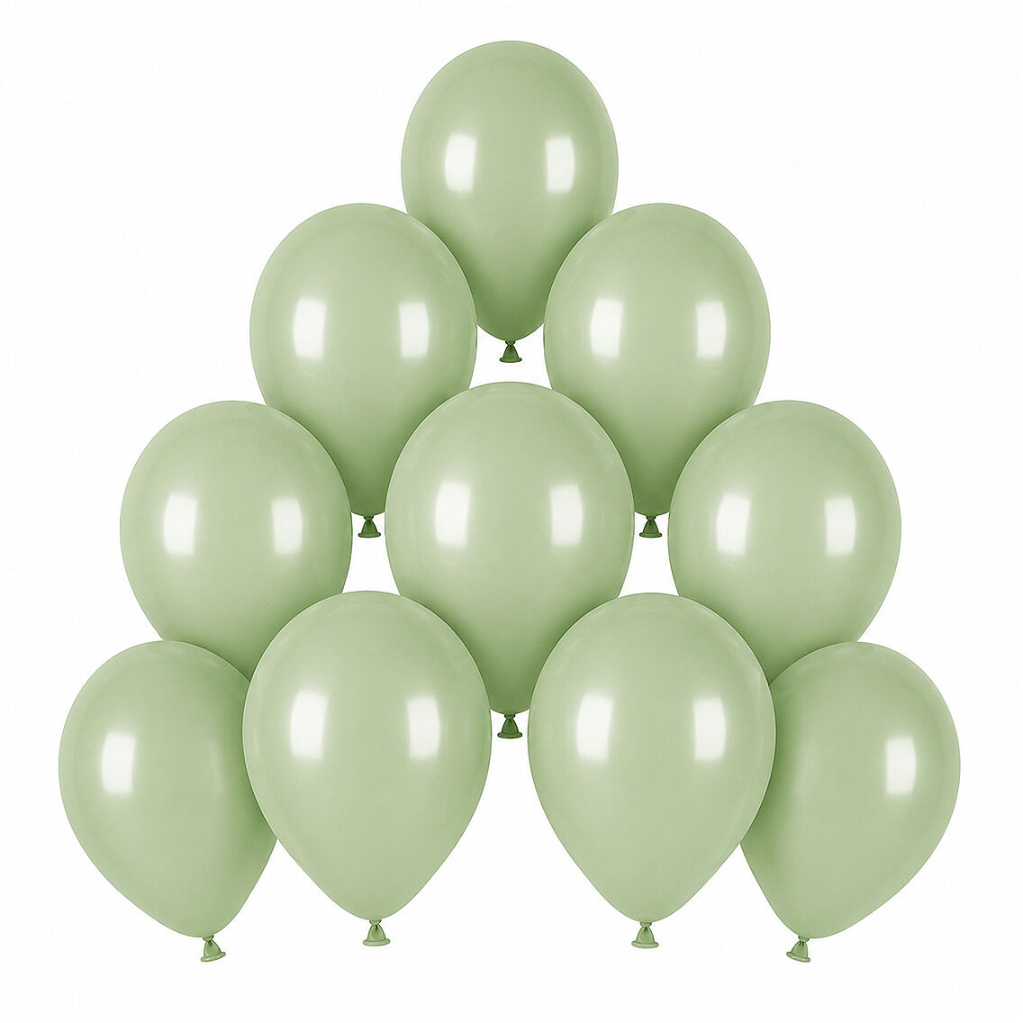 Yeşil Renk Lateks makaron Balon (15 cm) - 10 Adet - 1