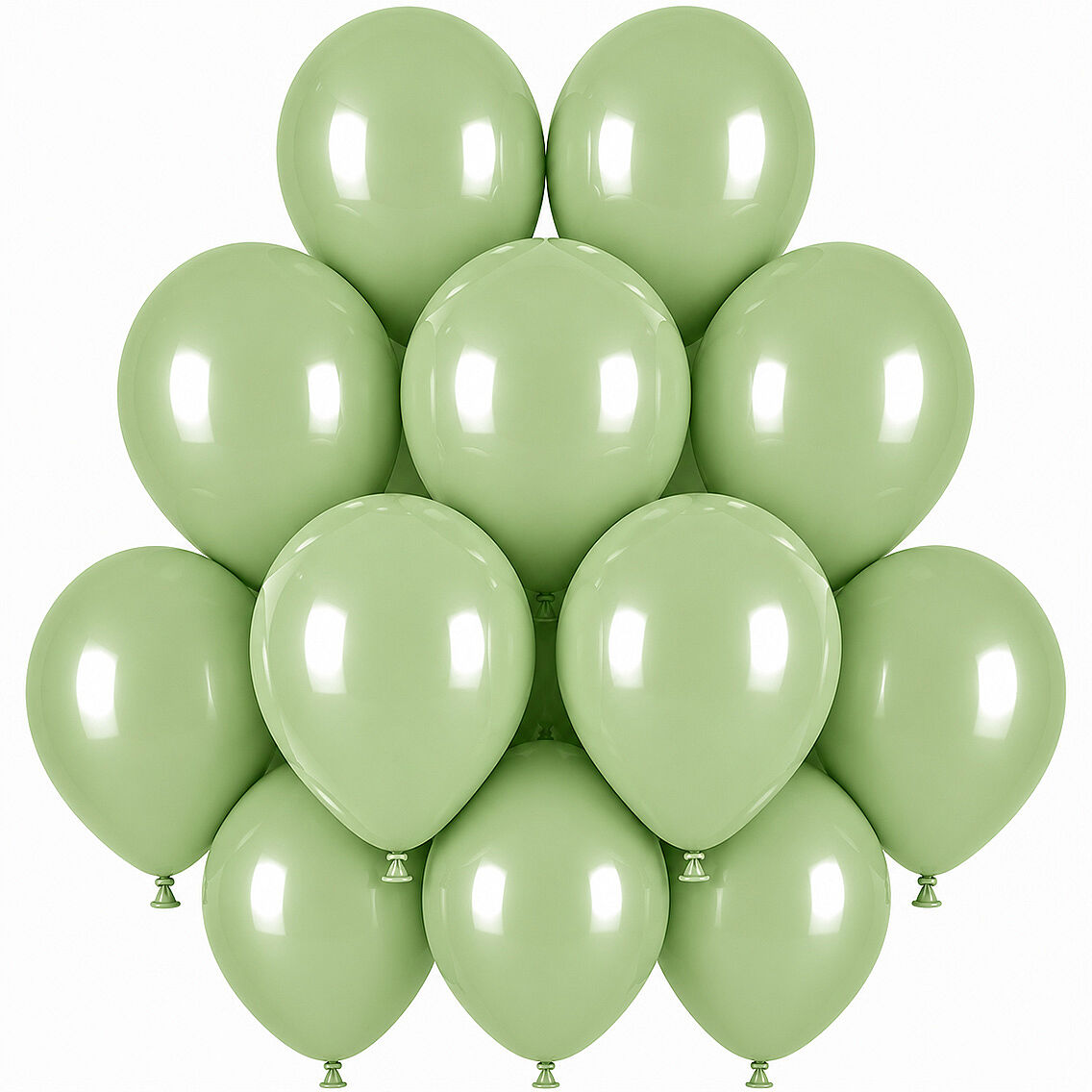 Yeşil Renk Lateks makaron Balon (30 cm) - 12 Adet - 1