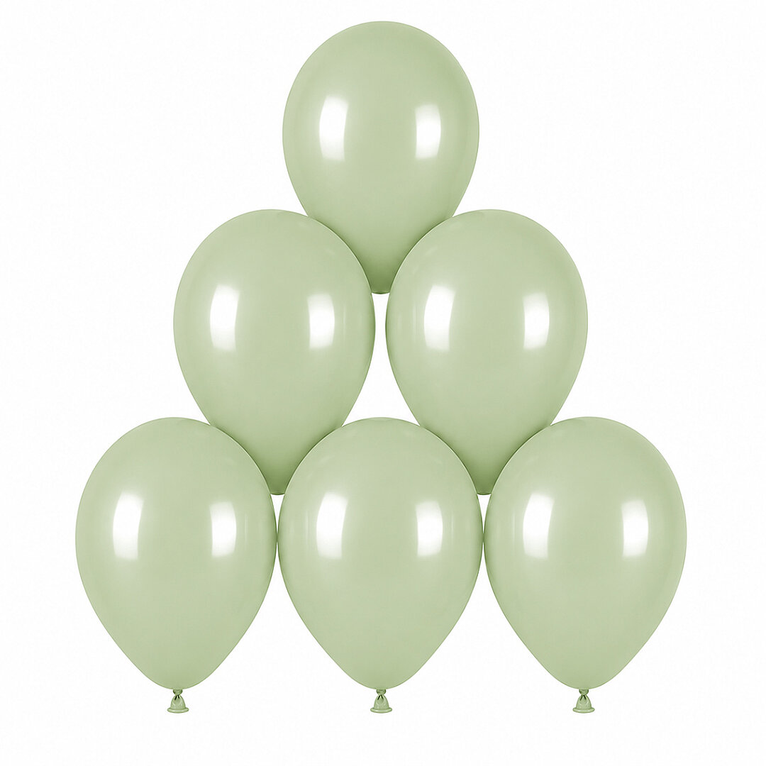 Yeşil Renk Lateks makaron Balon (30 cm) - 6 Adet - Beysüs