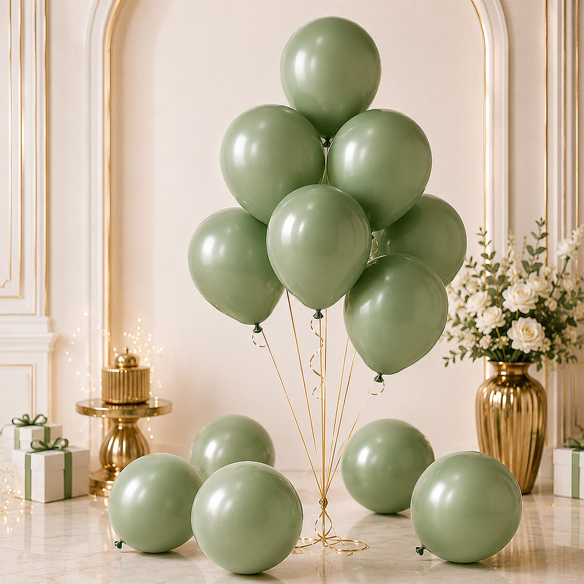 Yeşil Renk Lateks makaron Balon (45 cm) - 2 Adet - 2