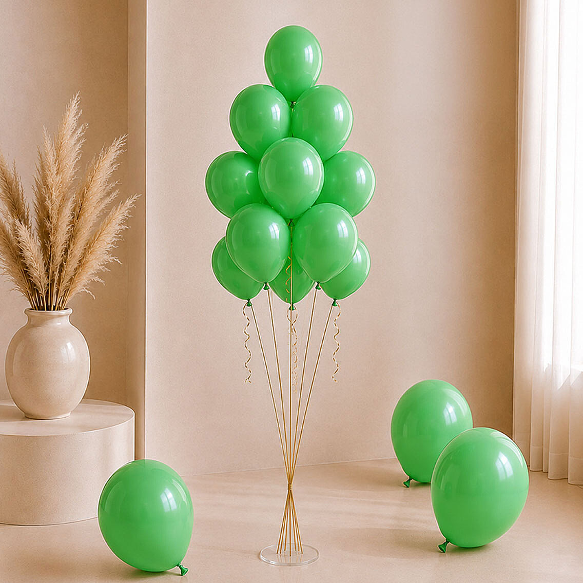 Yeşil Renk Lateks Pastel Balon (30 cm) - 100 Adet - 1