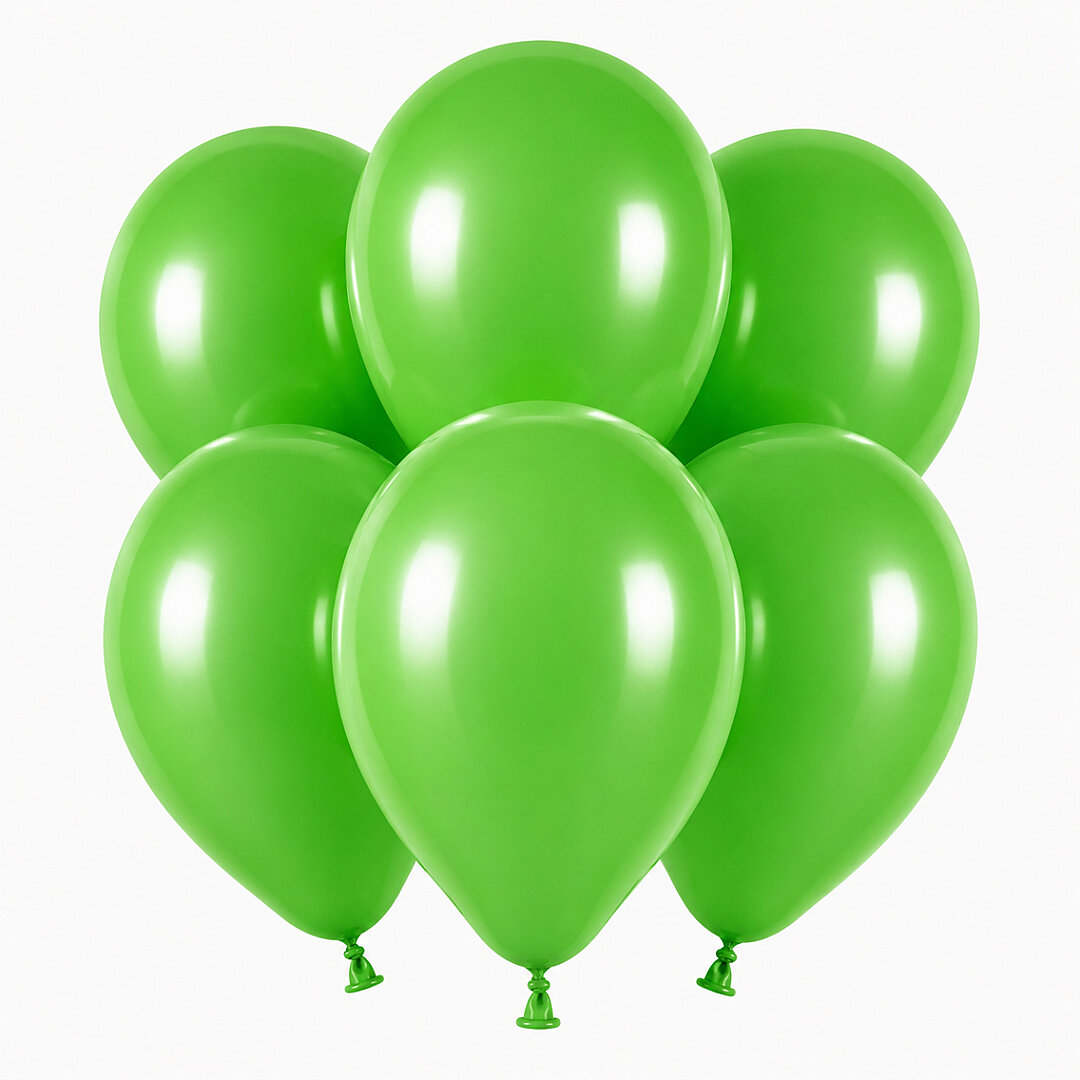 Yeşil Renk Lateks Pastel Balon (30 cm) - 6 Adet - Beysüs