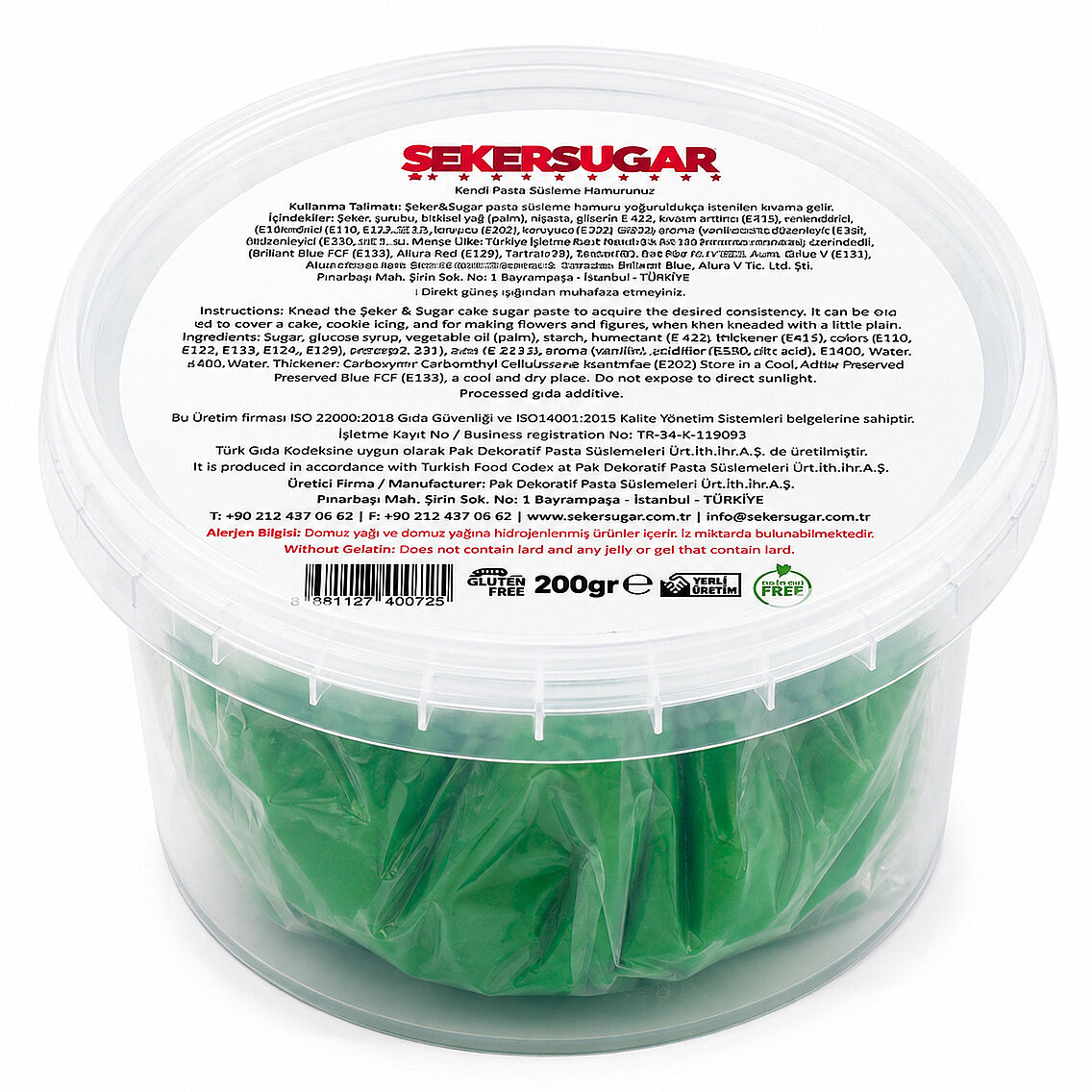 Yeşil Şeker Hamuru 200 g - 2