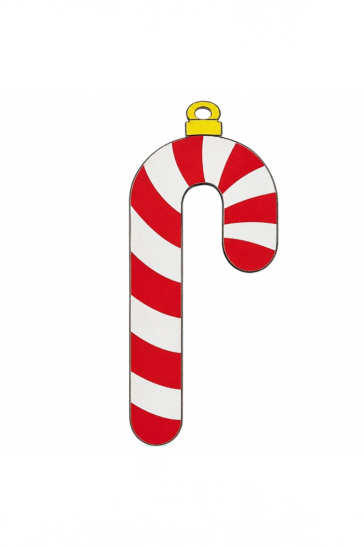 Yılbaşı Ağacı Süsü Ahşap Şeker 20 cm 3'lü - 2