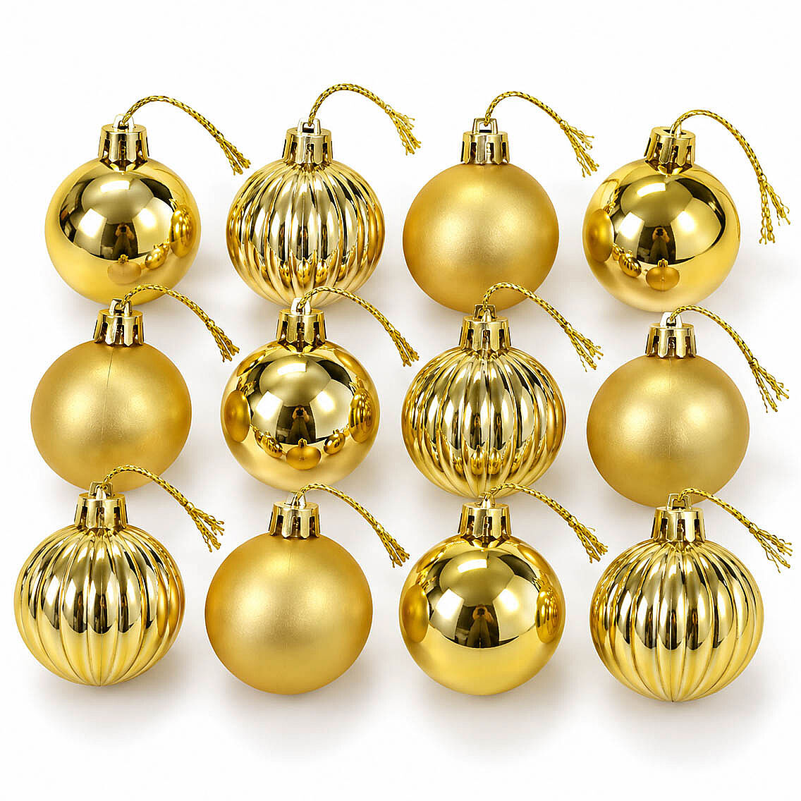 Yılbaşı Ağacı Süsü Gold Cici Top 12'li 3 cm - 2