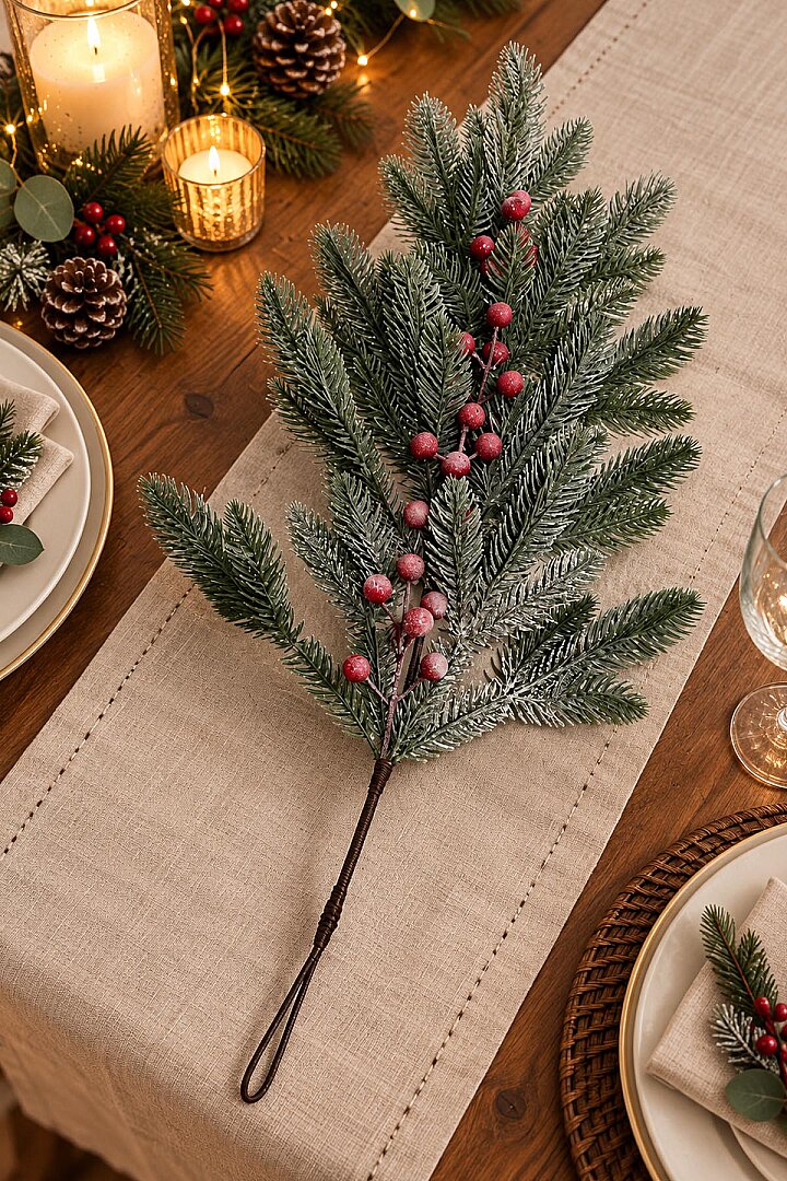 Yılbaşı Ağacı Süsü Karlı Kokinalı Çam Dalı 71 cm - Beysüs