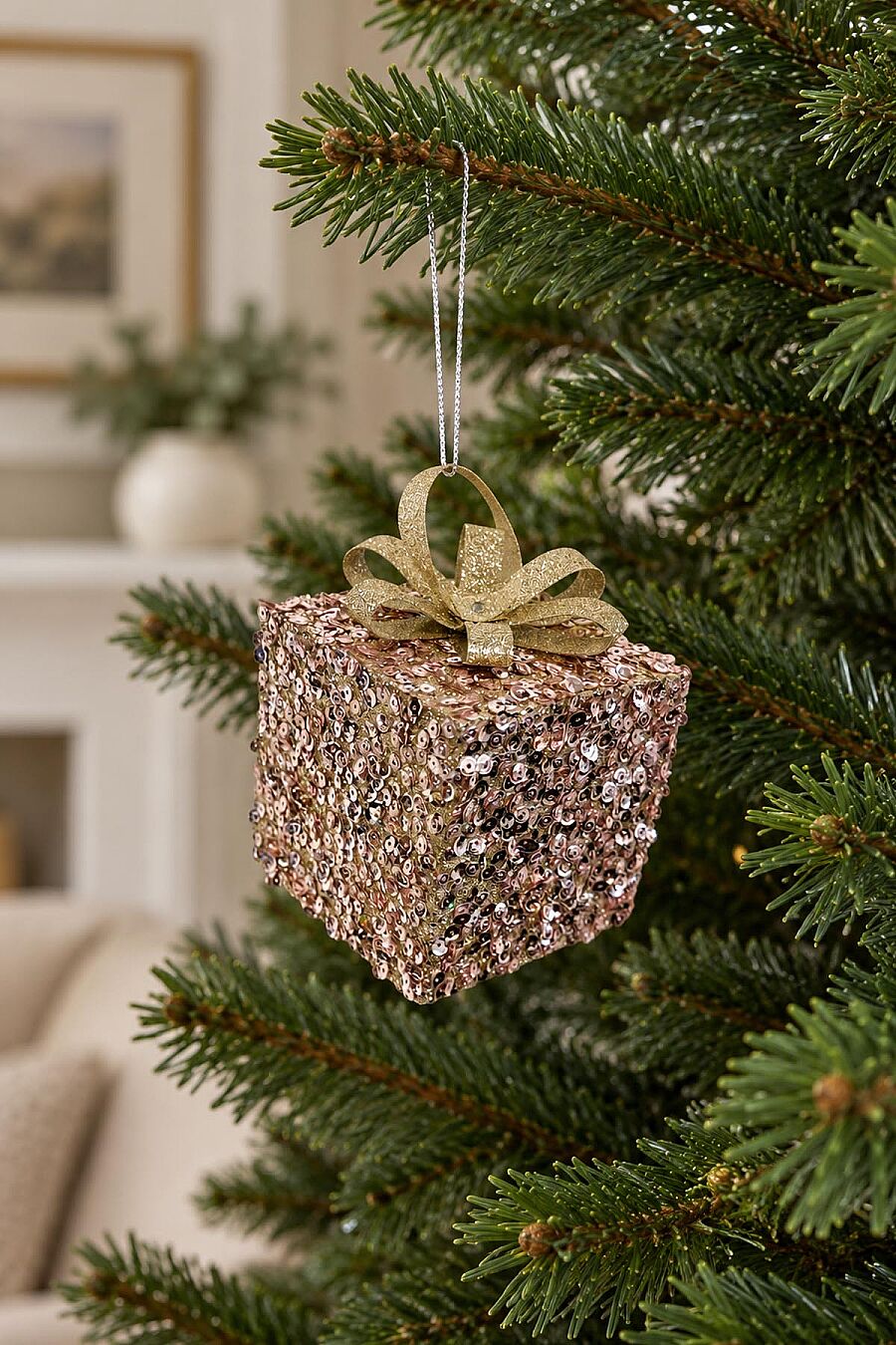 Yılbaşı Ağacı Süsü Rose Gold Hediye Kutusu 10 cm - 1