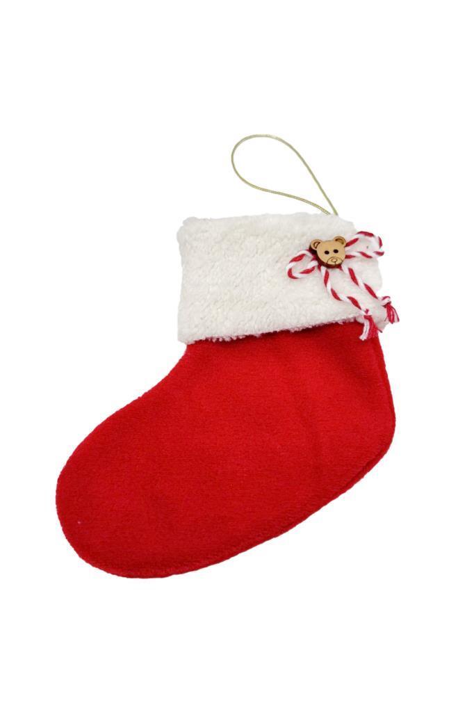 Beysüs Yılbaşı Dekor Çorap Şömine Duvar Süsü Yılbaşı Çam Ağacı Süsü Sevimli Ayı18cm - 6