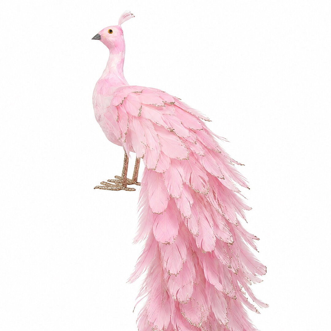 Yılbaşı Dekoru Pembe Tavus Kuşu 150 cm - 2