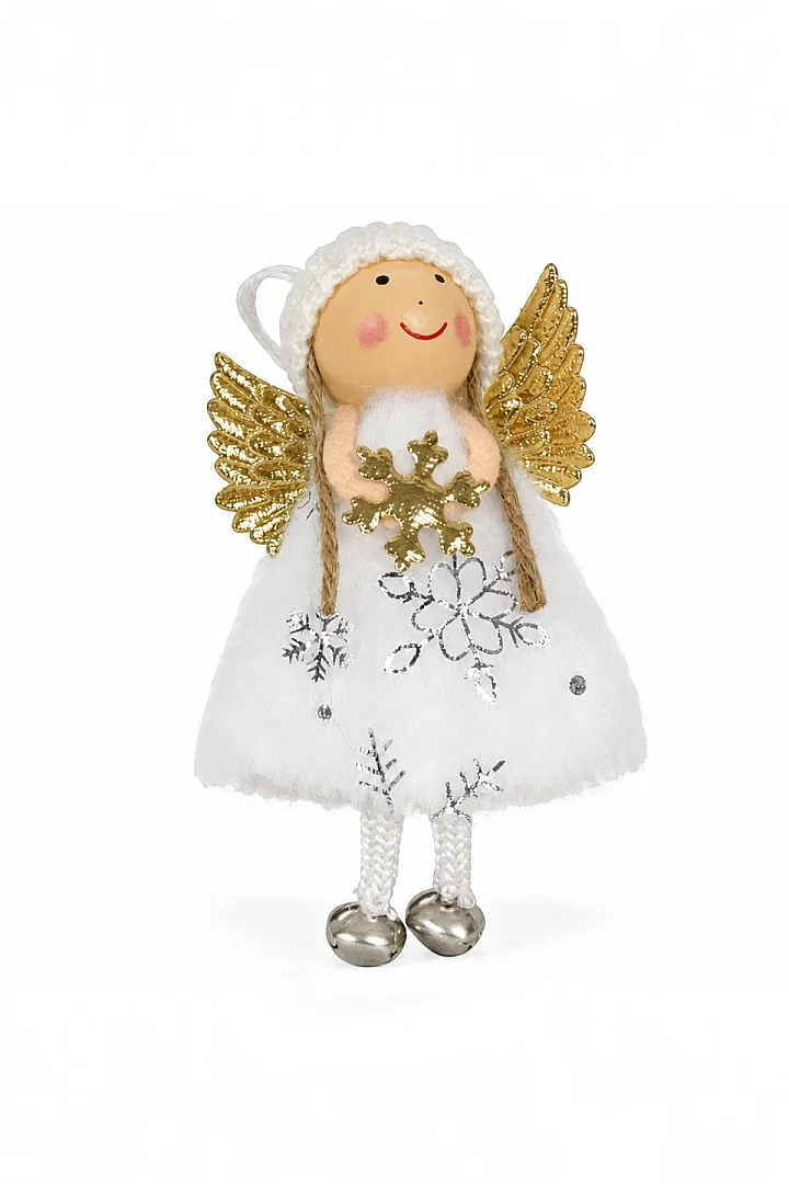 Yılbaşı Kar Meleği Gold Kar Taneli 13 cm - 2