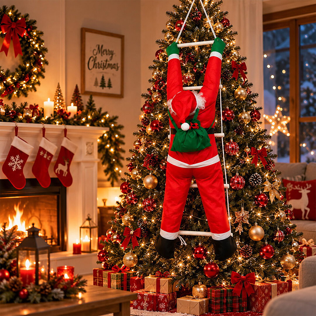 Yılbaşı Tırmanan Noel Baba 120 cm - Beysüs