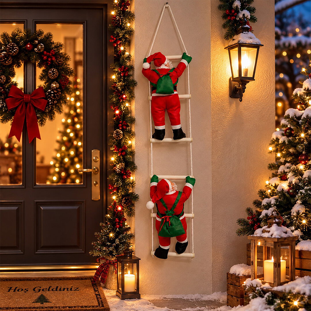 Yılbaşı Tırmanan Noel Baba 125 cm 2'li - Beysüs