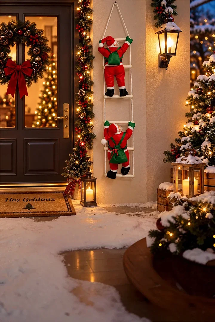 Yılbaşı Tırmanan Noel Baba 125 cm 2'li - 3
