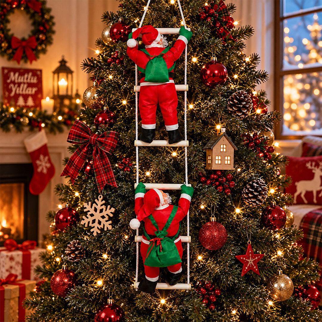 Yılbaşı Tırmanan Noel Baba 125 cm 2'li - 2