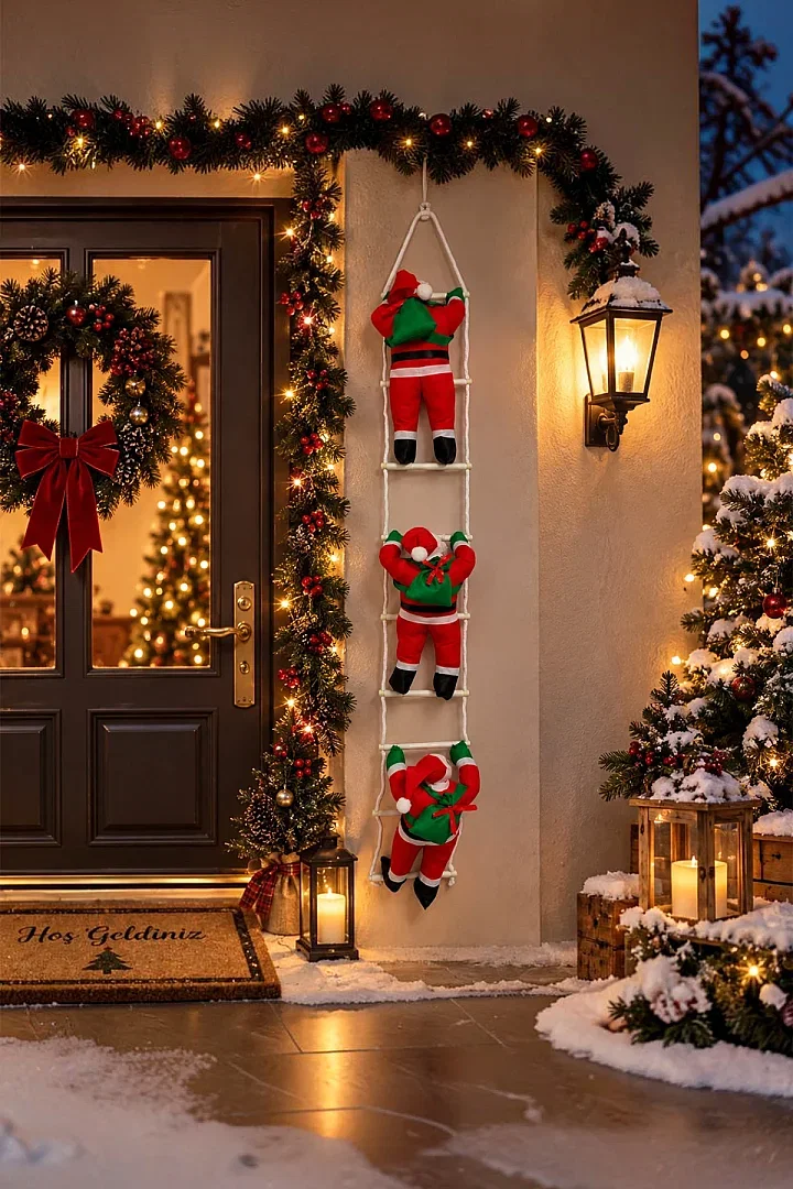 Yılbaşı Tırmanan Noel Baba 125 cm 3'lü - 3