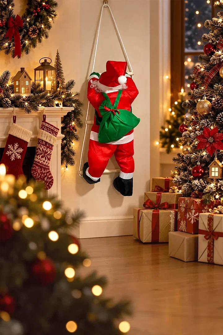Yılbaşı Tırmanan Noel Baba 60 cm - 3