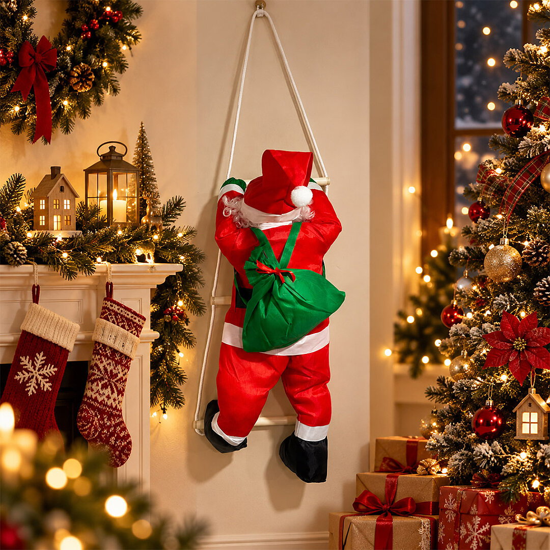 Yılbaşı Tırmanan Noel Baba 60 cm - 3