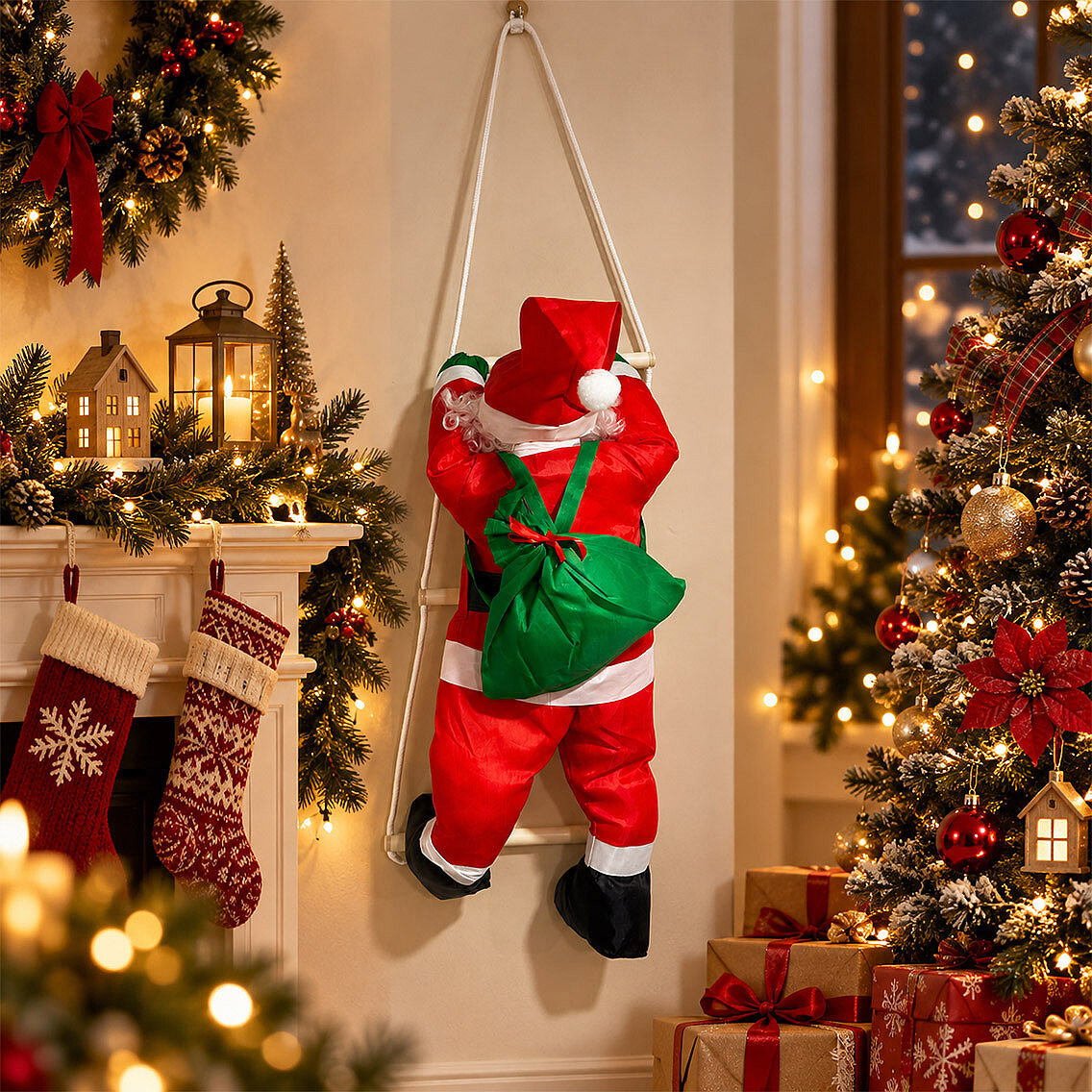 Yılbaşı Tırmanan Noel Baba 60 cm - 3