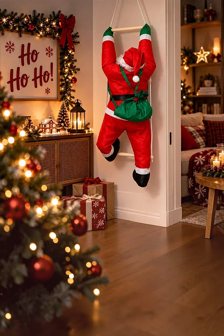 Yılbaşı Tırmanan Noel Baba 90 cm - 4