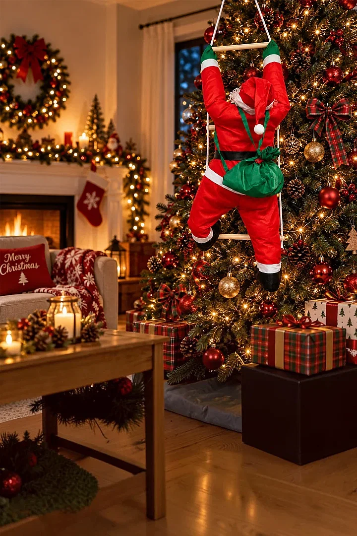 Yılbaşı Tırmanan Noel Baba 90 cm - Beysüs (1)