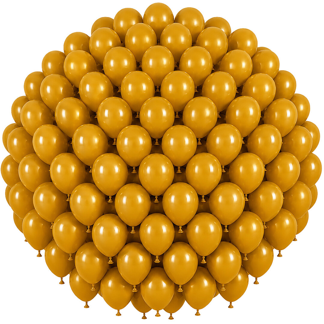 Zerdeçal Renk Lateks Retro Balon (30 cm) - 100 Adet - 1