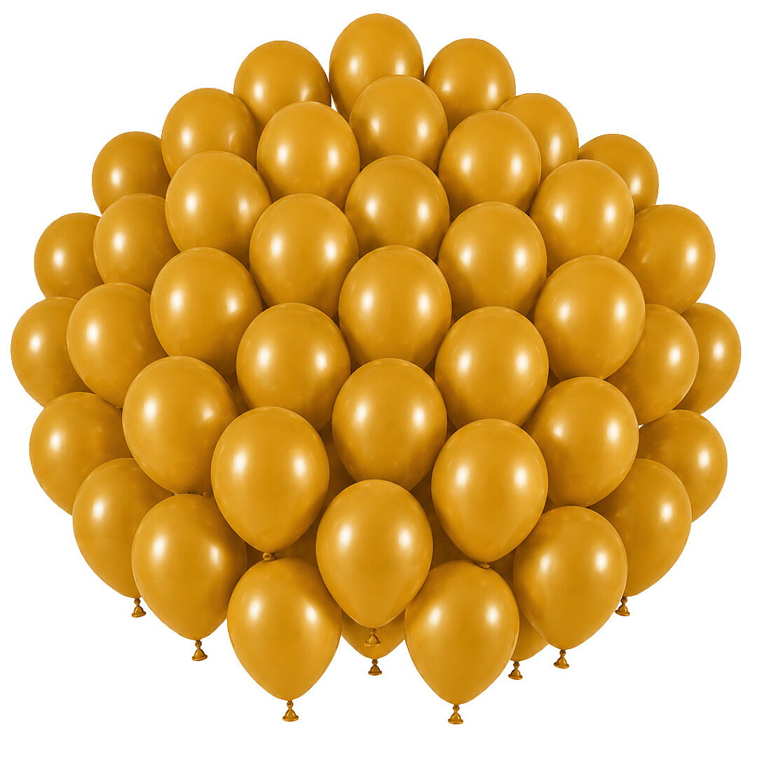 Zerdeçal Renk Lateks Retro Balon (30 cm) - 50 Adet - Beysüs