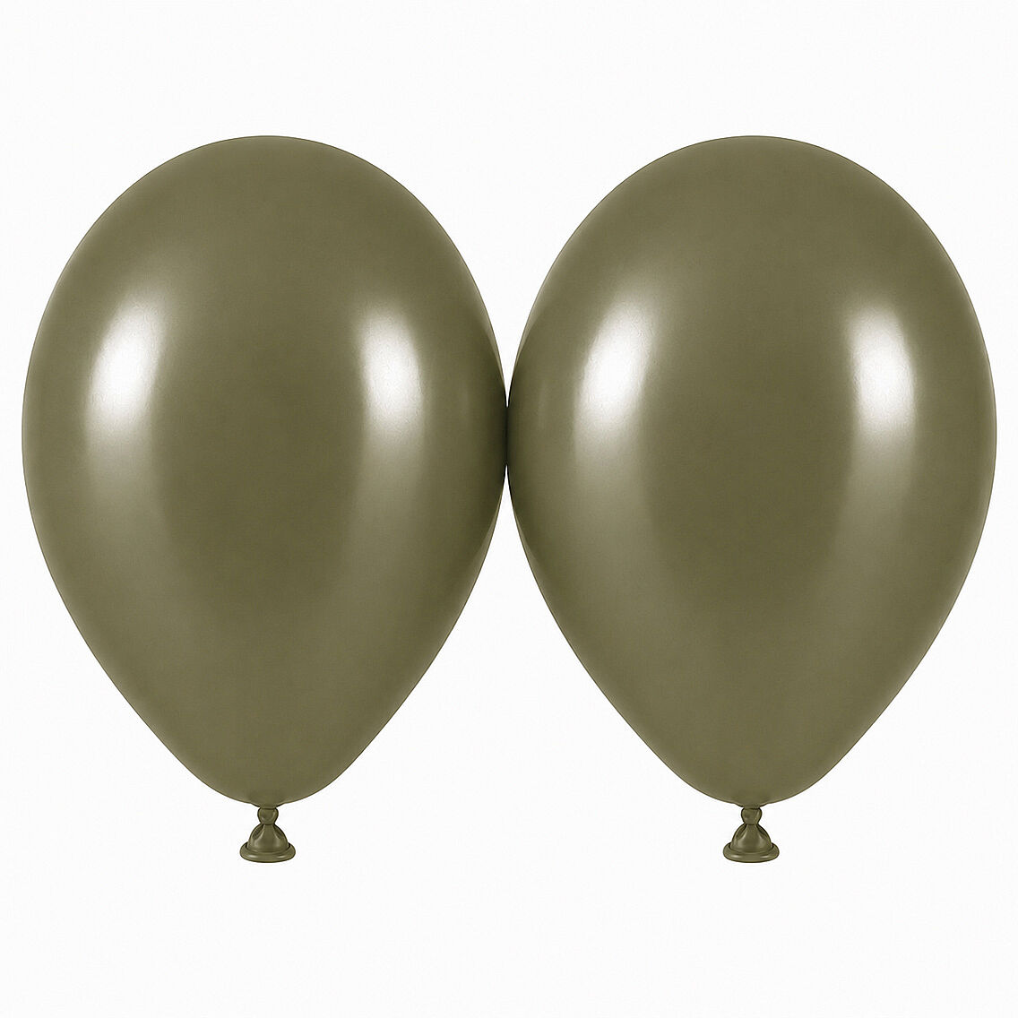 Zeytin Renk Lateks Retro Balon (50 cm) - 2 Adet - 1