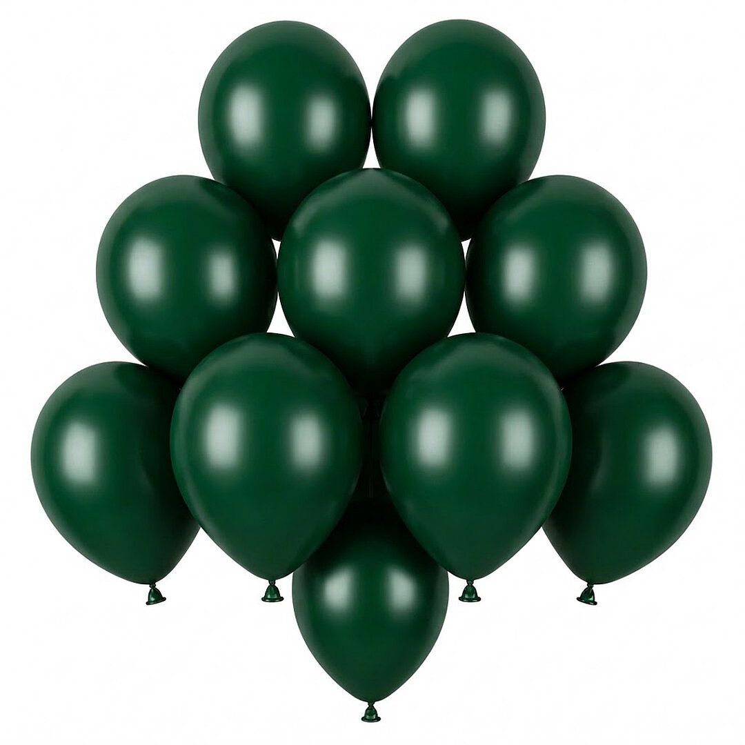 Zümrüt Yeşil Renk Lateks Pastel Balon (13 cm) - 10 Adet - Beysüs