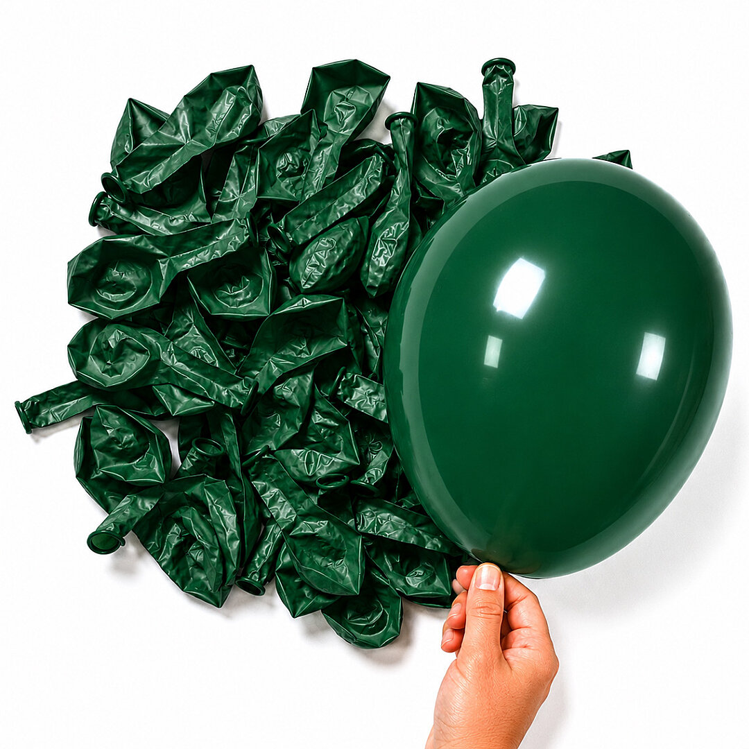 Zümrüt Yeşil Renk Lateks Pastel Balon (13 cm) - 10 Adet - 2