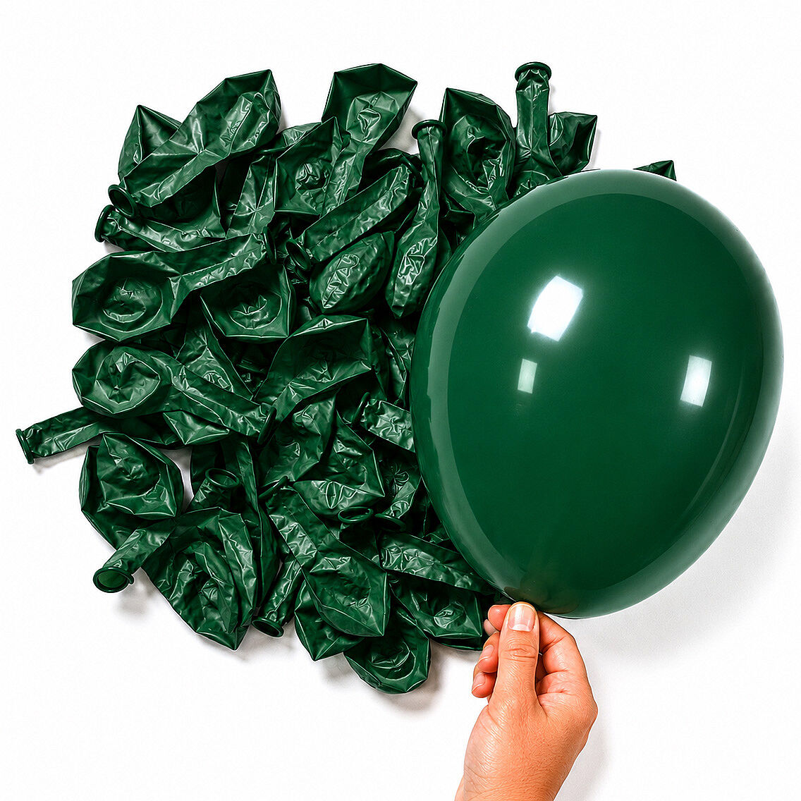 Zümrüt Yeşil Renk Lateks Pastel Balon (13 cm) - 10 Adet - 2